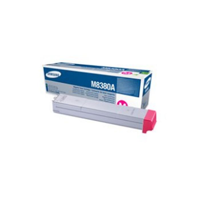 Toner original Samsung CLX-M8380A Magenta Rojo/Blanco 2