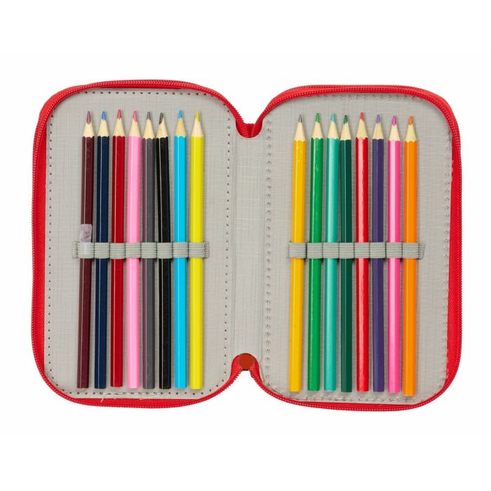 Pochette à crayons triple Mickey Mouse Rouge 12,5 x 19,5 x 5,5 cm 37 Pièces 6 Pochette à crayons triple Mickey Mouse Rouge 12,5 x 19,5 x 5,5 cm 37 Pièces 6