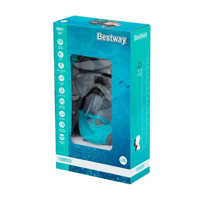 Bestway Ensemble Masque et Tube Enfant Sangle Anatomique Couleur Assortie +3 Ans Plage et Piscine 24036 3 Bestway Ensemble Masque et Tube Enfant Sangle Anatomique Couleur Assortie +3 Ans Plage et Piscine 24036 3