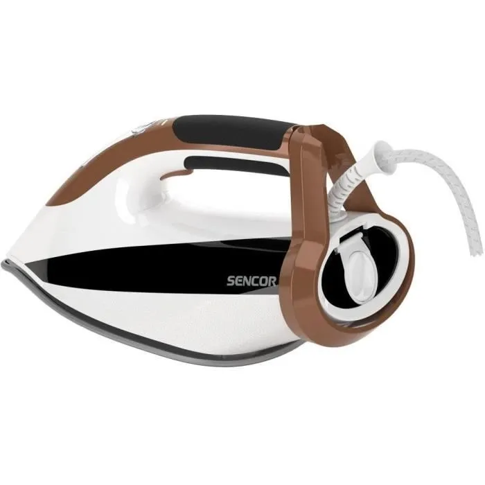Sencor SSI 8400BZ Fer à Vapeur 2800 W, Semelle Céramique, Débit Vapeur 55 g/min, Réservoir 330 ml, Système Auto-Nettoyant, Modes AUTO/PRO, Repassage Vertical