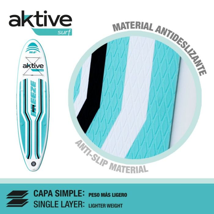 Planche de Paddle Surf Gonflable avec Accessoires Aktive Bleu 2