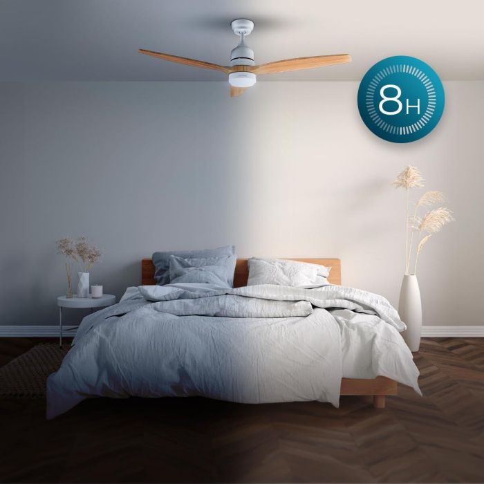 Ventilateur de Plafond avec Lumière Cecotec EnergySilence Aero 5230 18 W 40 W Blanc Bois (3000-6500 K) 3