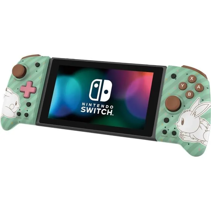 Hori Split Pad Pro Manette filaire pour Nintendo Switch - Modèle Pokémon vert/blanc avec boutons arrière, D-pad et fonction Turbo Hori Split Pad Pro Manette filaire pour Nintendo Switch - Modèle Pokémon vert/blanc avec boutons arrière, D-pad et fonction Turbo
