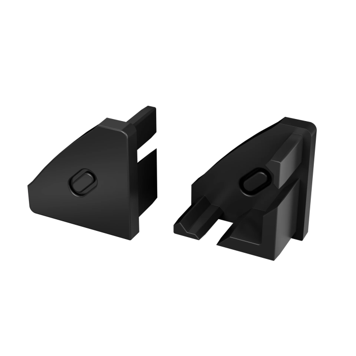 KIMERA-BARDE Profilé Aluminium Anodisé Noir avec Diffuseur Opal et Bouchons 2,02M 1