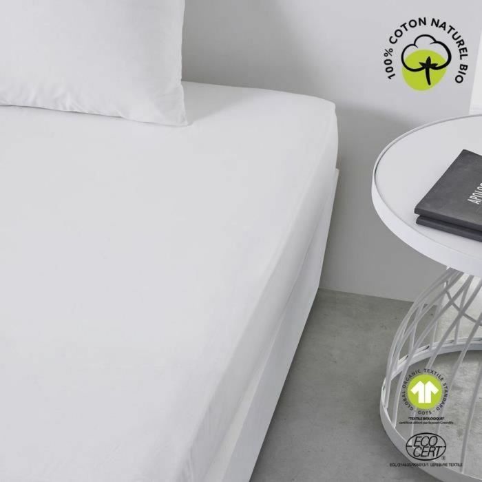 Drap housse TODAY Blanc 180 x 200 cm 2 Drap housse TODAY Blanc 180 x 200 cm 2