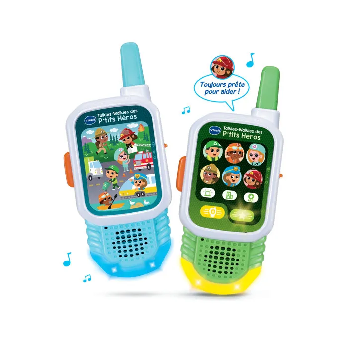 VTech - Talkies-Walkies des P'tits Héros - Multicolore - À partir de 3 ans - Langue française - 300 m de portée