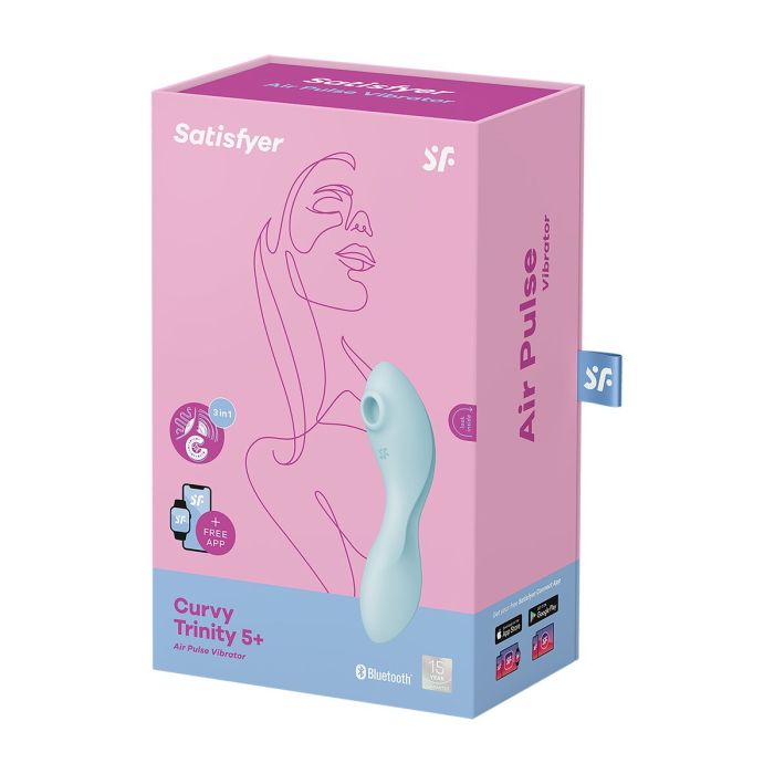 Aspirateur à clitoris Satisfyer Cruvy Trinity 5+ Bleu 4