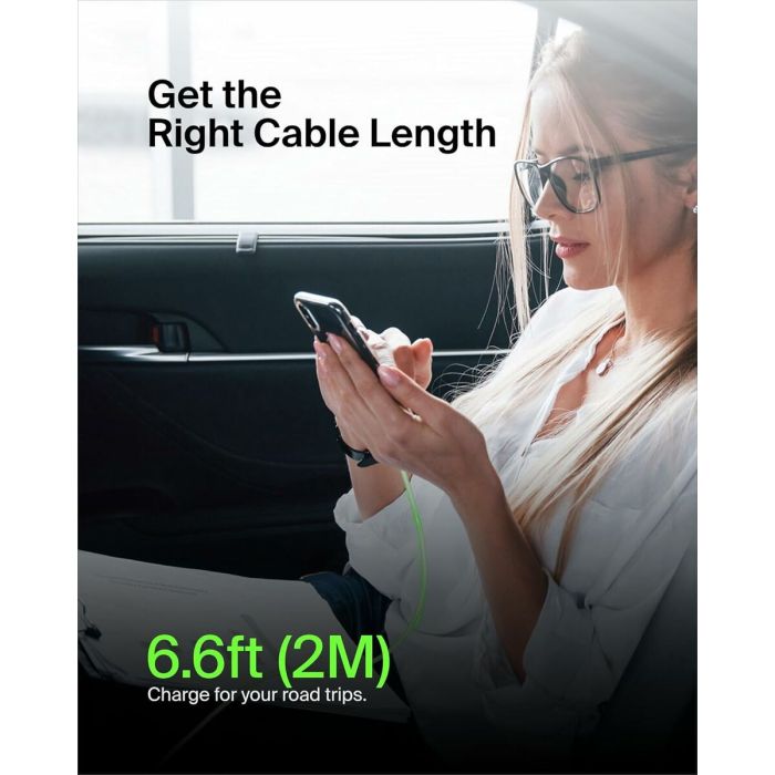 Câble USB-C vers USB-C Belkin CAB003bt2MWH Blanc 2 m 3