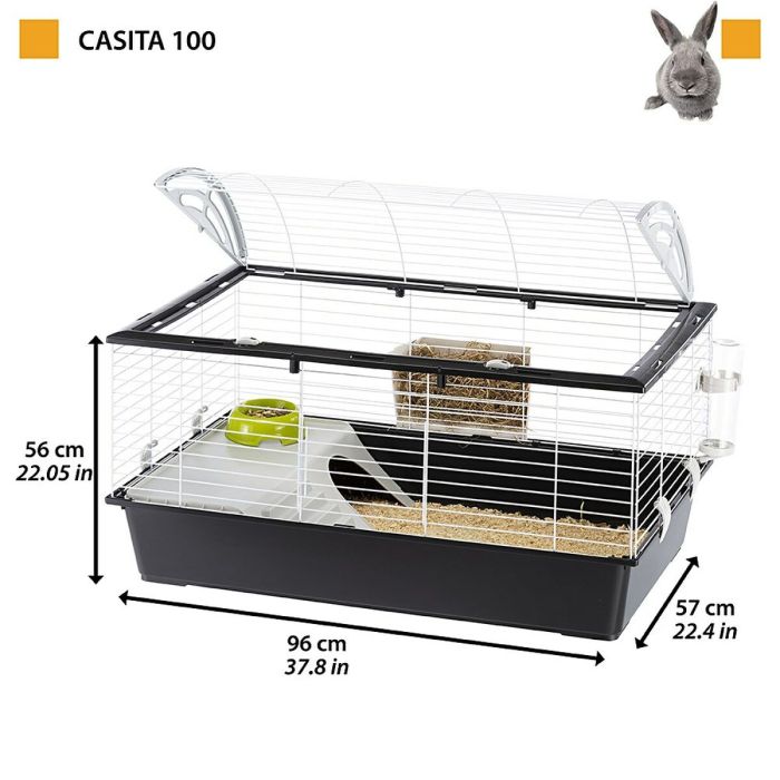 Cage Ferplast 100 Métal Plastique 96 x 57 x 56 cm 11 Cage Ferplast 100 Métal Plastique 96 x 57 x 56 cm 11