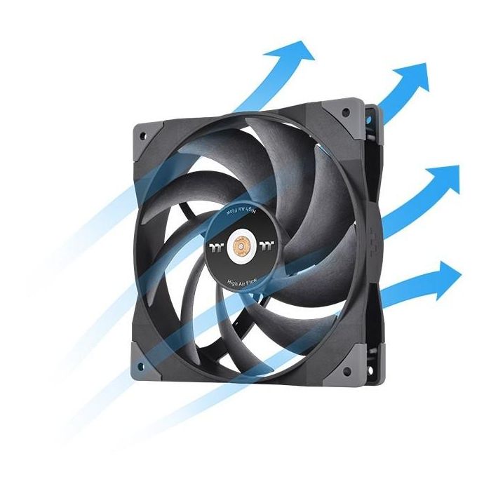 140mm Thermaltake GT14 PC Cooling Fan TT Premium Edition Black - 1 Pack 2