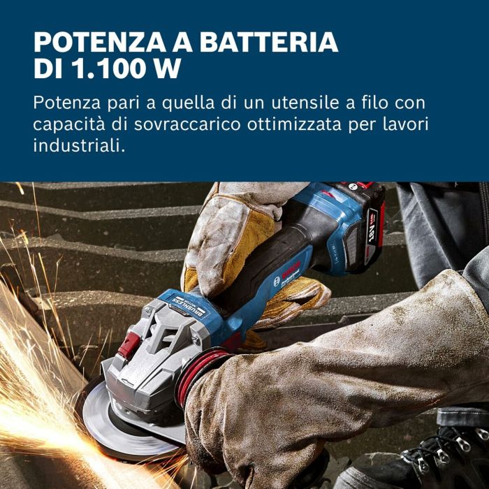 Bosch Meuleuse d'angle sans fil 18V GWS 18V-11 S 125 mm avec démarrage progressif - BOS4053423323269