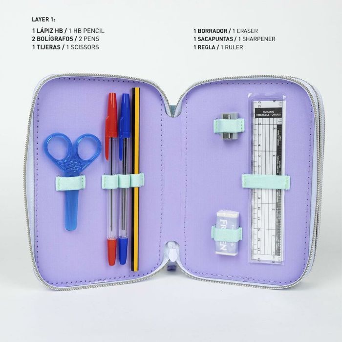 Pochette crayons Frozen Lila 12,5 x 6,5 x 19,5 cm 5
