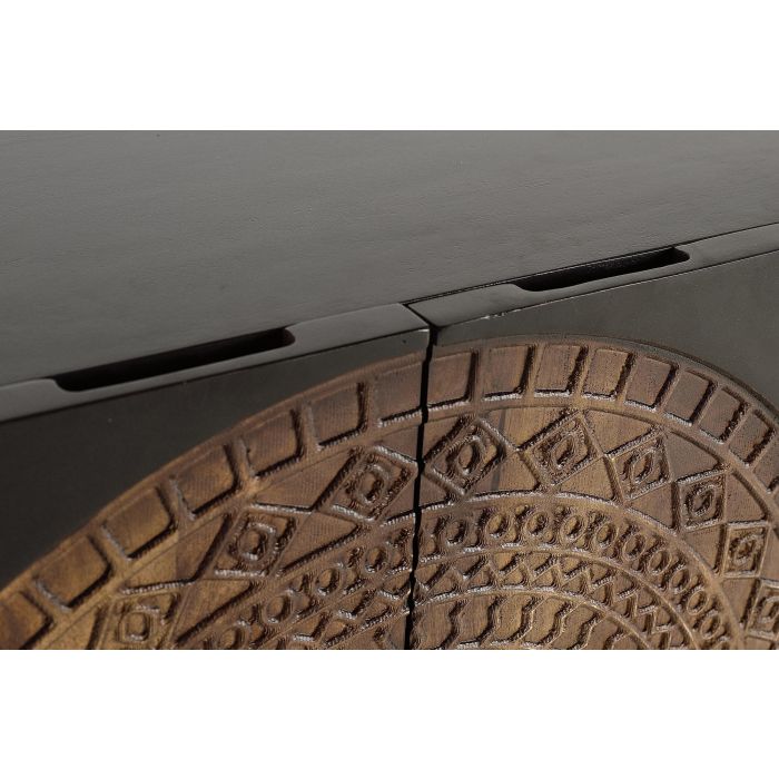 GINER Y COLOMER - Lote de 2 Mesas Nido en Métal et Bronze - Tables Basses Gigognes - Noir et Doré - Dimensions: 56x55x55 cm et 51x50x50 cm 3