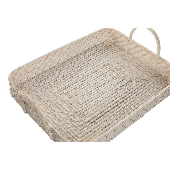 Jeux de plateaux Home ESPRIT Blanc Naturel Bambou Rotin 45 x 35 x 13 cm 3 Jeux de plateaux Home ESPRIT Blanc Naturel Bambou Rotin 45 x 35 x 13 cm 3