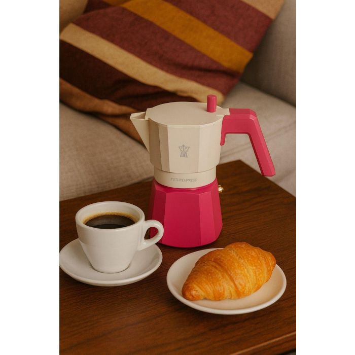 Cafetiere italienne - PEZZETTI - FUTUREXPRESS - Aluminium - 6 tasses - Fuschia 1