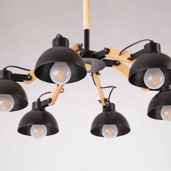 Lampe suspendue Bratsk SKD-P80014 en métal, style industriel pour intérieur 4 Lampe suspendue Bratsk SKD-P80014 en métal, style industriel pour intérieur 4