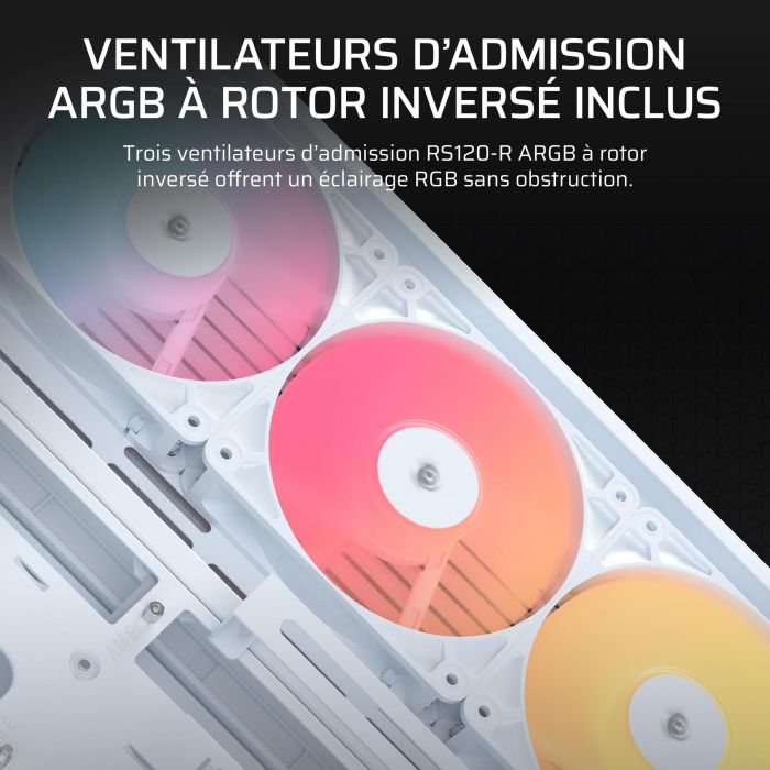 Boitier PC - CORSAIR - FRAME 4500X RS-R ARGB Tempered Glass Mid-Tower - 2 radiateurs - Blanc 4
