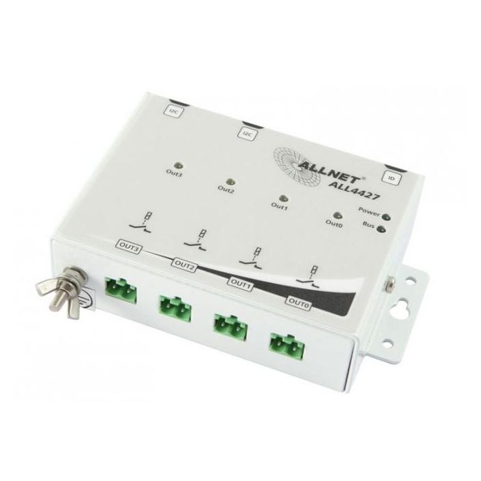 ALLNET MSR IO ALL4427 / 4 Port 250V/10A Relais im Gehäuse AUSGANG 1