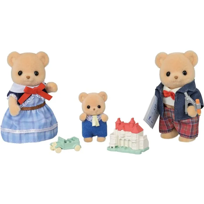 Sylvanian Families - Famille Ours Biscuit (3 personnages articulés avec accessoires) - Jeu de figurines - À partir de 3 ans Sylvanian Families - Famille Ours Biscuit (3 personnages articulés avec accessoires) - Jeu de figurines - À partir de 3 ans