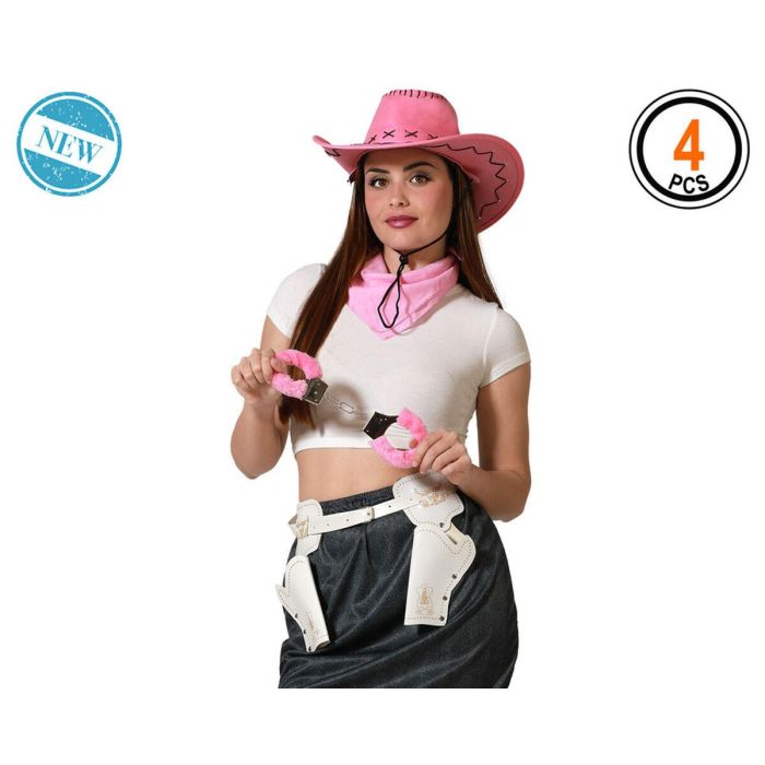 Déguisement pour Adultes Cowgirl Cow-boy Taille unique (4 Unités) 3