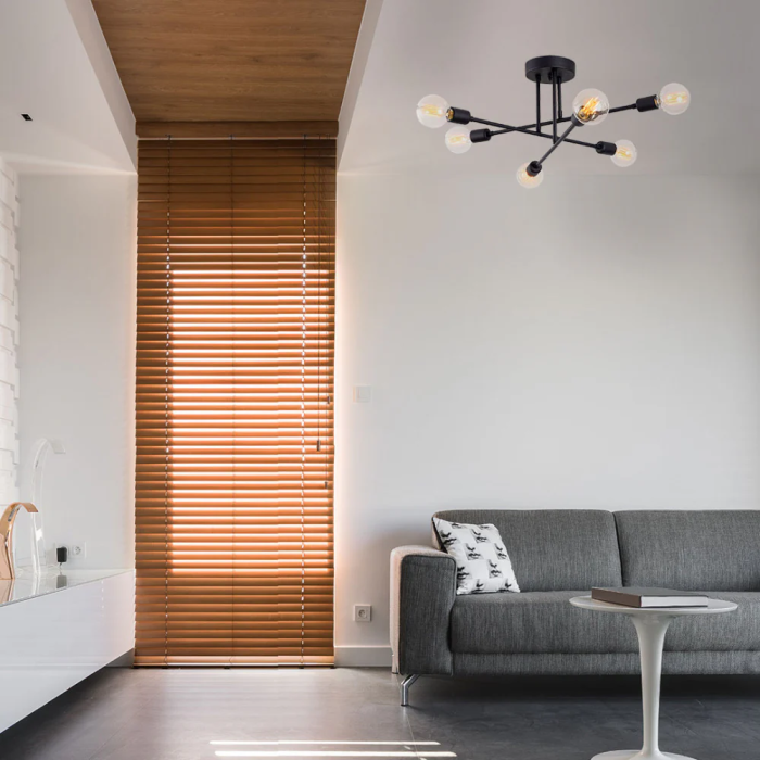 BX3 LIGHT Makurdi - Lampe de Plafond Décorative Moderne pour Intérieur, Installation sur Surface ou Suspendue, Compatible LED, Réf. BX3-OPV-521SHN1132 BX3 LIGHT Makurdi - Lampe de Plafond Décorative Moderne pour Intérieur, Installation sur Surface ou Suspendue, Compatible LED, Réf. BX3-OPV-521SHN1132