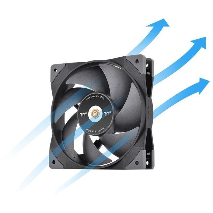 120mm Thermaltake GT12 PC Cooling Fan TT Premium Edition Black - 1 Pack 2