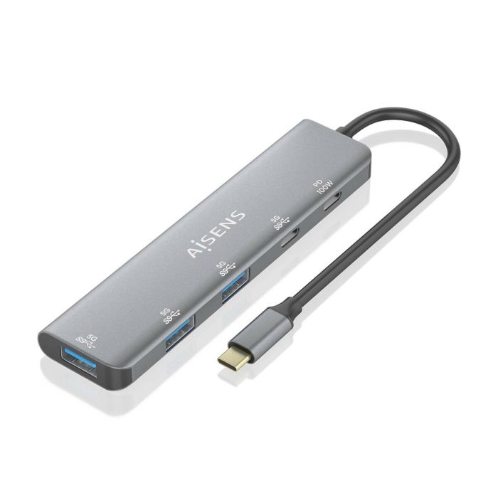 Hub USB Aisens A109-0857 Gris (1 Unité) 2 Hub USB Aisens A109-0857 Gris (1 Unité) 2