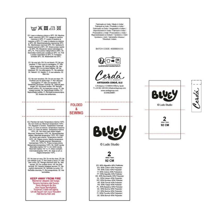 Pyjama Enfant Bluey Beige 2 Pyjama Enfant Bluey Beige 2