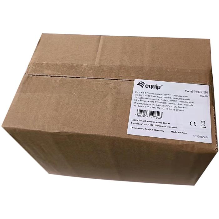 Equip Patchkabel Cat6 9x/set S/FTP 2xRJ45 10.00m sw LSZH 2