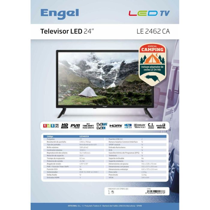 TV intelligente Engel LE2462CA 24 24" LED 1 TV intelligente Engel LE2462CA 24 24" LED 1