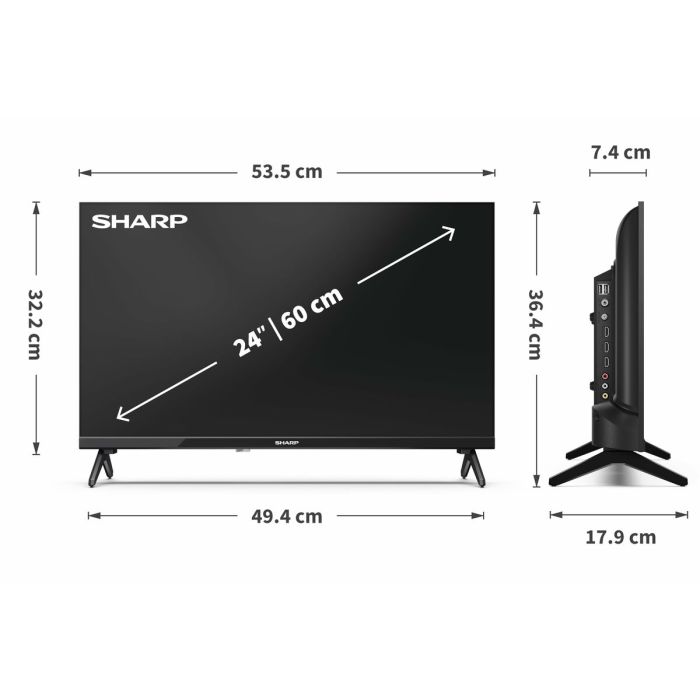 TV intelligente Sharp 1T-C24HA1205EB 24" LED 2