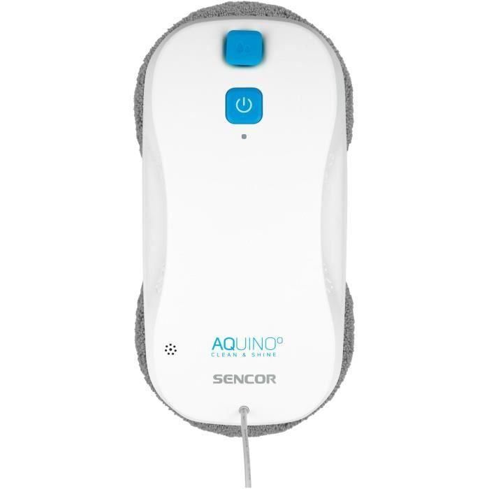 Sencor SRW 6010WH - Robot lave-vitres autonome, 72 W, 3000 Pa, réservoir 60 ml, 3 modes, télécommande, blanc