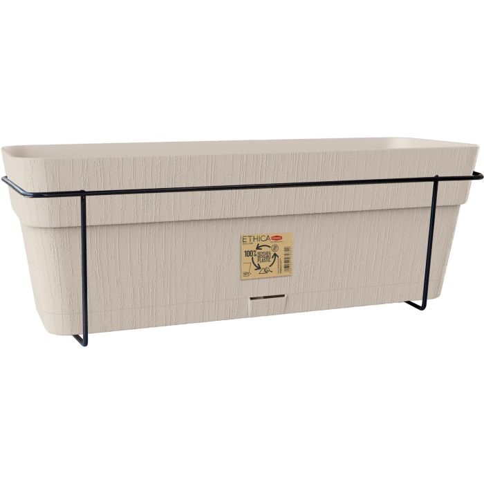 Stefanplast Balconnière ETHICA - 50 x 18 x h17 cm - 9 Litres - En plastique - Blanc - Déco lumineuse et minimaliste