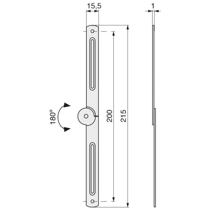 Bisagra Compas Para Caballete. Medidas 215X15,5X1Mm Micel 1