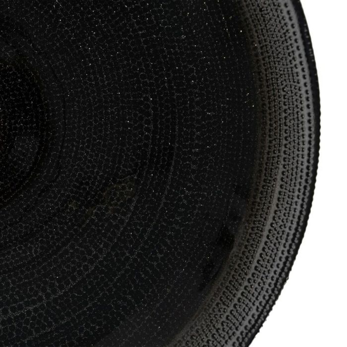 Centre de Table Noir Verre 30 x 30 x 6,5 cm 3