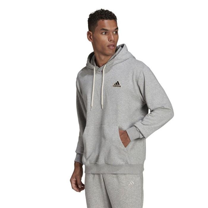Sweat à capuche homme Adidas Essentials Feelcomfy M Gris clair 5