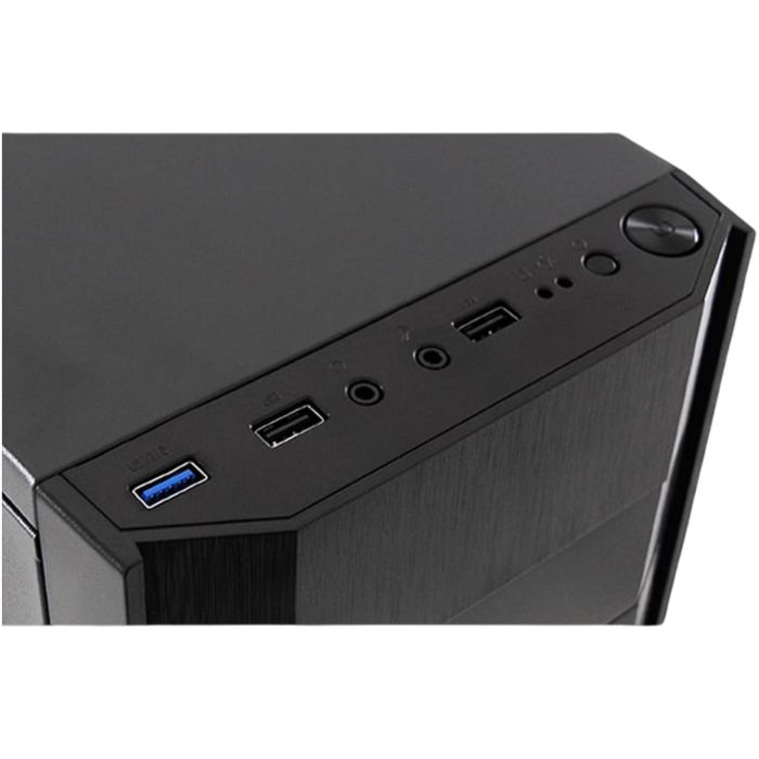 LC-Power 7036B Boîtier PC Midi-Tower Noir Compatible ATX, micro-ATX, Mini-ITX avec Ports USB 2.0, USB 3.2 Gen 1 et Support Ventilateurs 120 mm