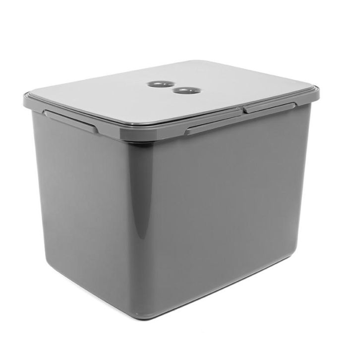 Cubo De Basura Modelo Elegans M900 3X16L Acabado Antracita Herrajes Alk 2