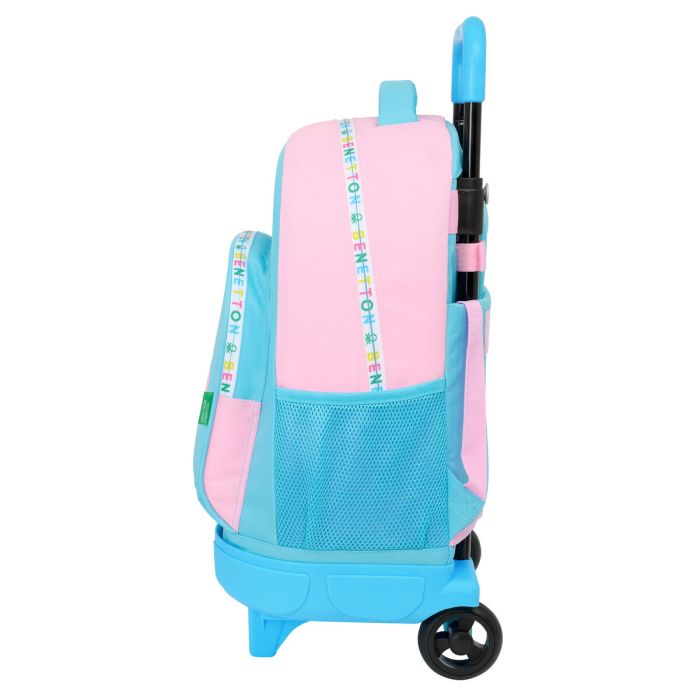 Cartable à roulettes Benetton Unique Rose Turquoise 33 x 45 x 22 cm 2 Cartable à roulettes Benetton Unique Rose Turquoise 33 x 45 x 22 cm 2