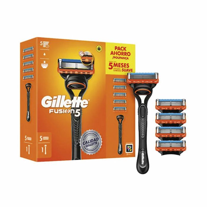 Gillette Rasoir Fusion 5 + 5 recharges pour homme