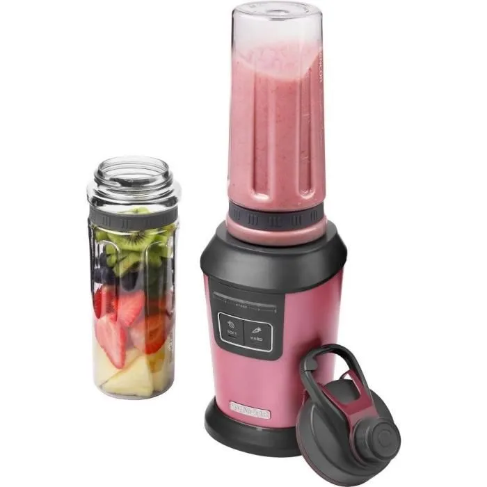Sencor SBL 7174RD Blender Mixeur 800W Rouge 0.6L avec Couvercle Sous Vide pour Smoothies et Préparations