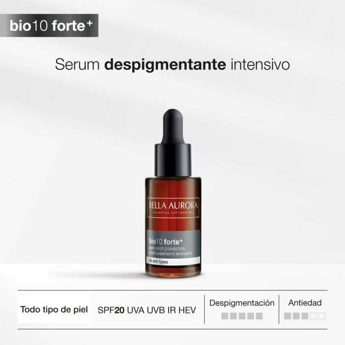 Bella Aurora BIO10 FORTE+ Sérum Dépigmentant Eclaircissant Compte-Gouttes 30 ml Bella Aurora BIO10 FORTE+ Sérum Dépigmentant Eclaircissant Compte-Gouttes 30 ml
