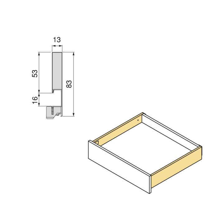 Emuca Tiroir extérieur Vertex avec réglages 3D hauteur 83mm, 40kg, profondeur 500mm, Acier, Gris antracite 6 Emuca Tiroir extérieur Vertex avec réglages 3D hauteur 83mm, 40kg, profondeur 500mm, Acier, Gris antracite 6