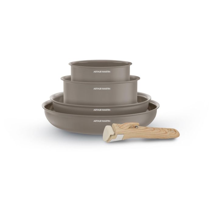 Batterie de cuisine - Tous feux dont induction - ARTHUR MARTIN - AM9192 - Aluminium revetement céramique - 5 pieces - Taupe 0 Batterie de cuisine - Tous feux dont induction - ARTHUR MARTIN - AM9192 - Aluminium revetement céramique - 5 pieces - Taupe 0