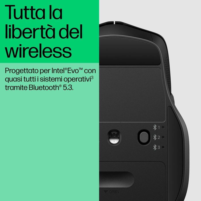 Souris Bluetooth Sans Fil HP 8T6M3AA Noir 4000 dpi 10 Souris Bluetooth Sans Fil HP 8T6M3AA Noir 4000 dpi 10