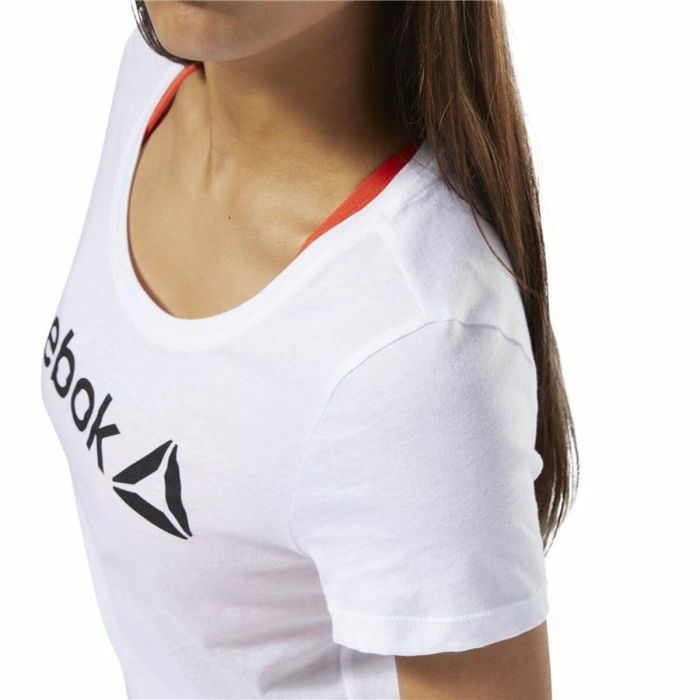 T-shirt à manches courtes femme Reebok Scoop Neck Blanc 2 T-shirt à manches courtes femme Reebok Scoop Neck Blanc 2