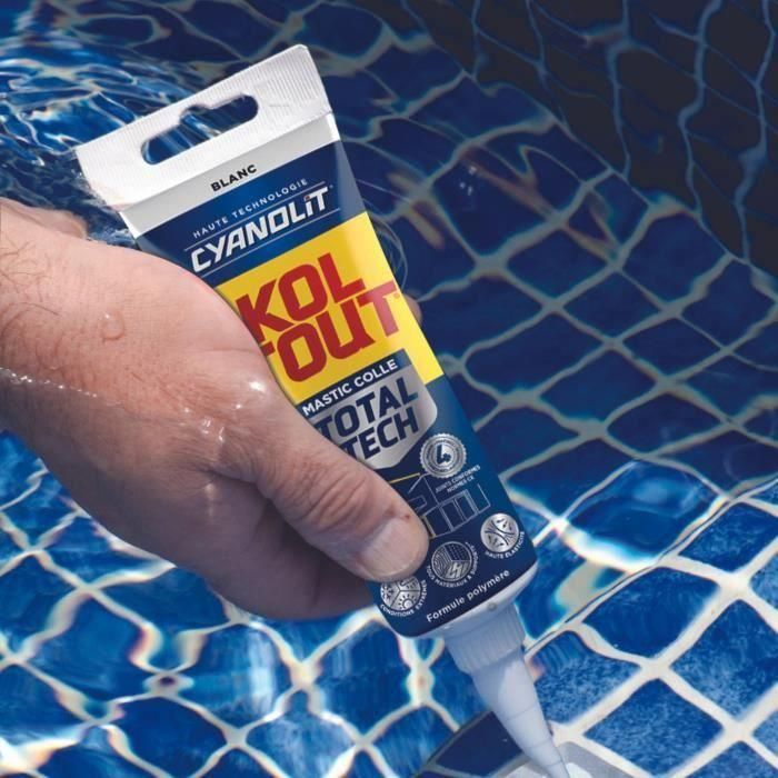 Colle de fixation et d'étanchéité - CYANOLIT - Total tech - Blanc - Tube 125 ml - Polyvalente - Haute résistance 4