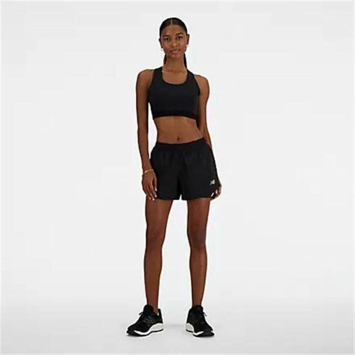 Soutien-gorge de Sport New Balance Sleek Medium Noir Bright 1 Soutien-gorge de Sport New Balance Sleek Medium Noir Bright 1