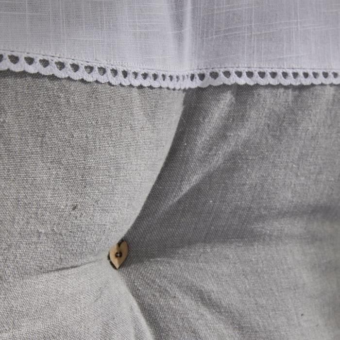 Tete de lit - TODAY - CHARME - Chambray x Slub Capucine - 45 x 70 cm 2 Tete de lit - TODAY - CHARME - Chambray x Slub Capucine - 45 x 70 cm 2