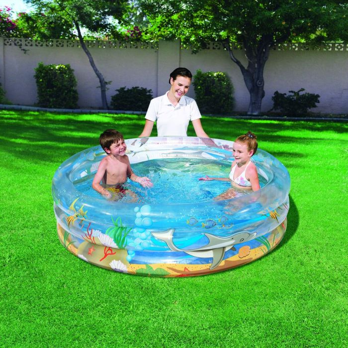 Bestway Piscine Gonflable 3 Anneaux Transparent Tropical 150x53 cm +6 Ans Jardin 51045 8 Bestway Piscine Gonflable 3 Anneaux Transparent Tropical 150x53 cm +6 Ans Jardin 51045 8
